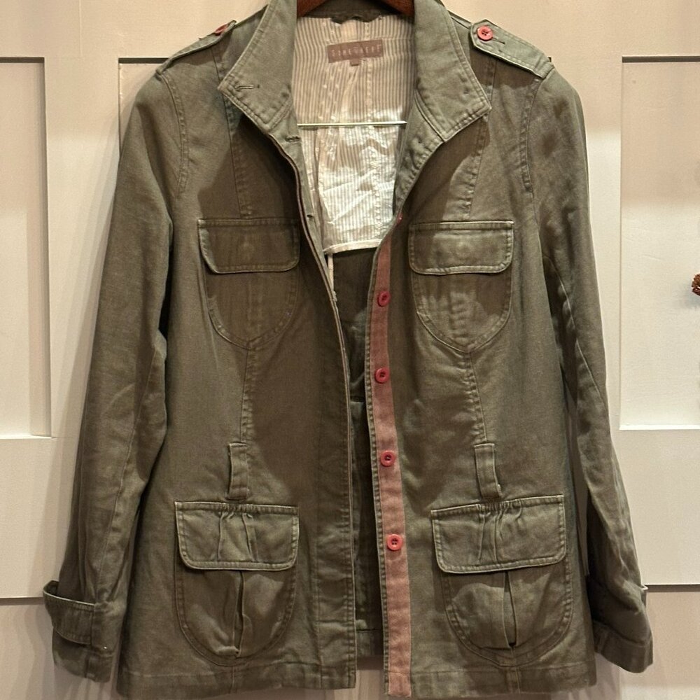 CuTe ViNtAgE~ Olive Green Army Jacket - Size 46 (US 14)